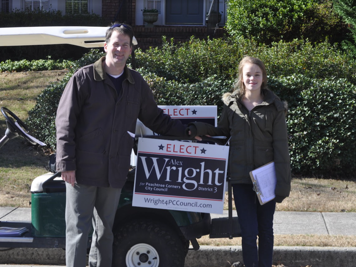 Canvassing door-to-door during the 2012 campaign